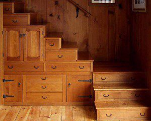 Built-In Drawers in Stairs