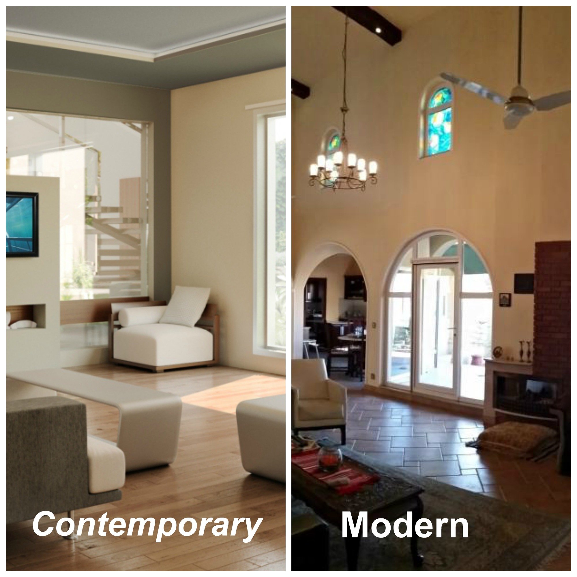 Difference between Modern and Contemporary Interior Decor Explained by